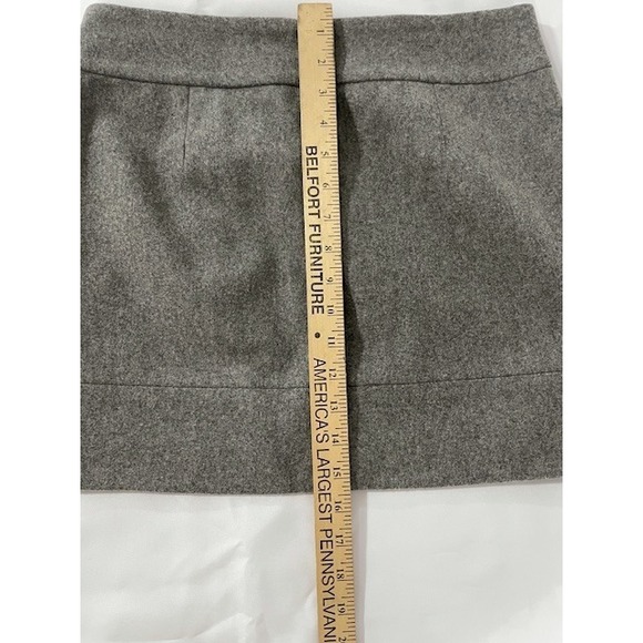 J.Crew Gray Wool Blend Mini Skirt Size 2 Felted Winter A-Line Preppy Soft Girl - Picture 7 of 7